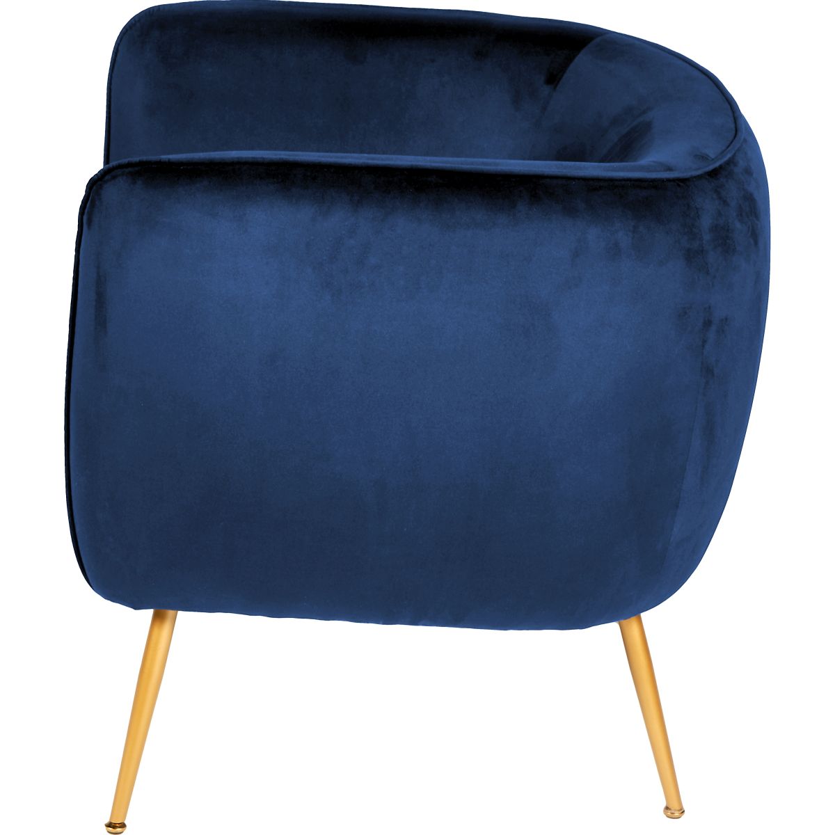 Lucca Black Velvet and Metal Armchair