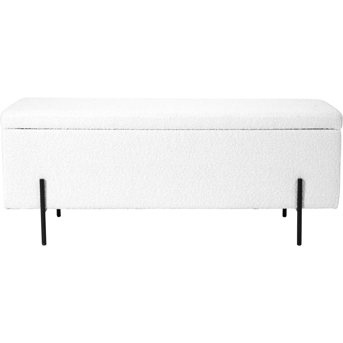 Catania Boucl�� Fabric Storage Bench With Black Legs