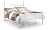 REBECCA BED 135CM STONE WHITE