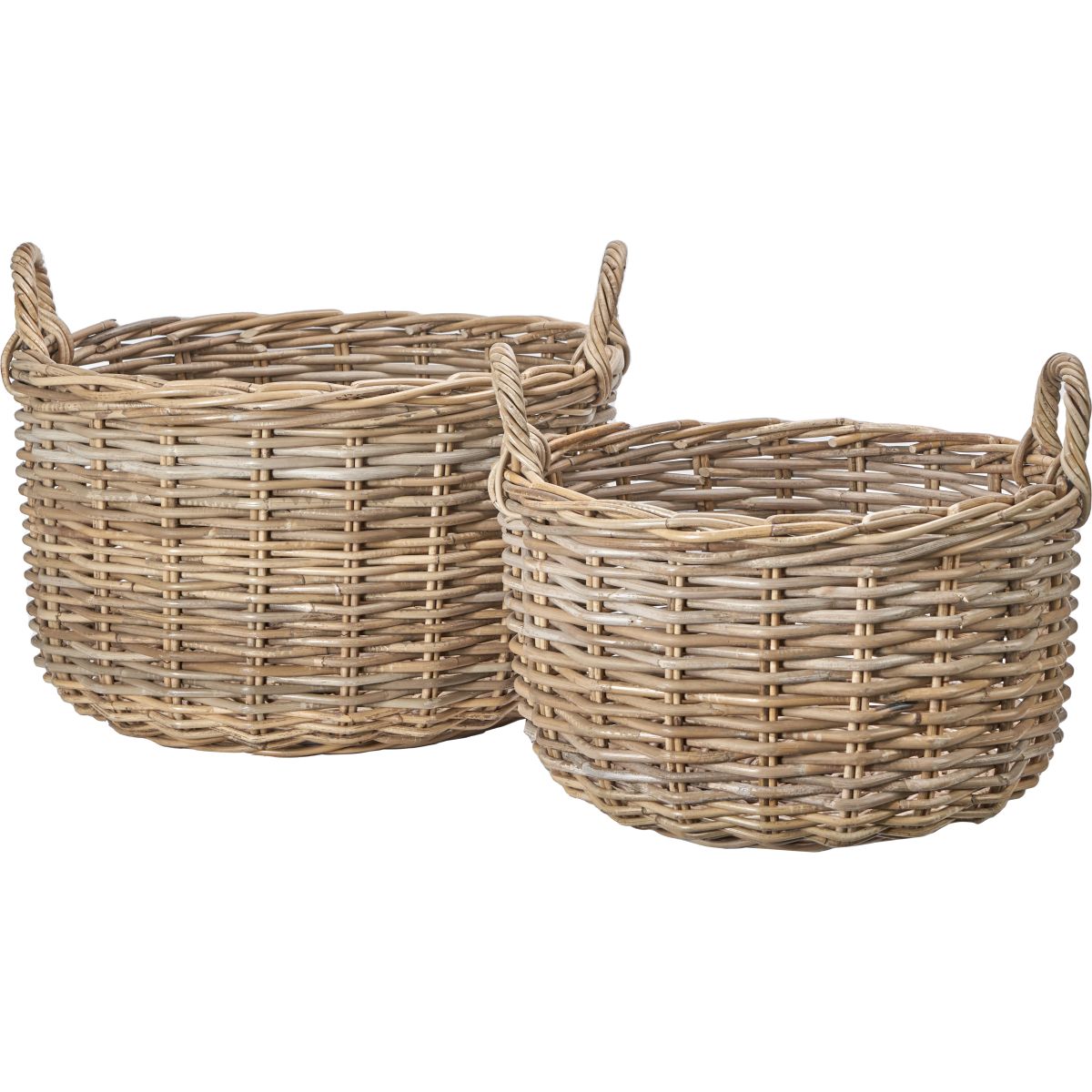 S/2 Grey Kubu Log Baskets