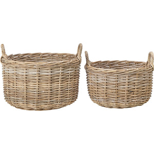 S/2 Grey Kubu Log Baskets