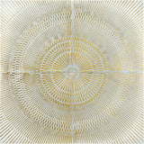 Antique White And Gold Textured Metal Wall Art