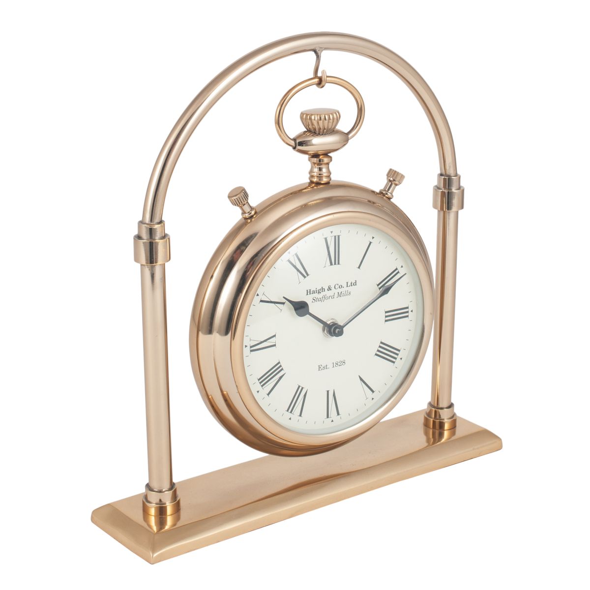 Silver Metal and Glass Carriage Clock