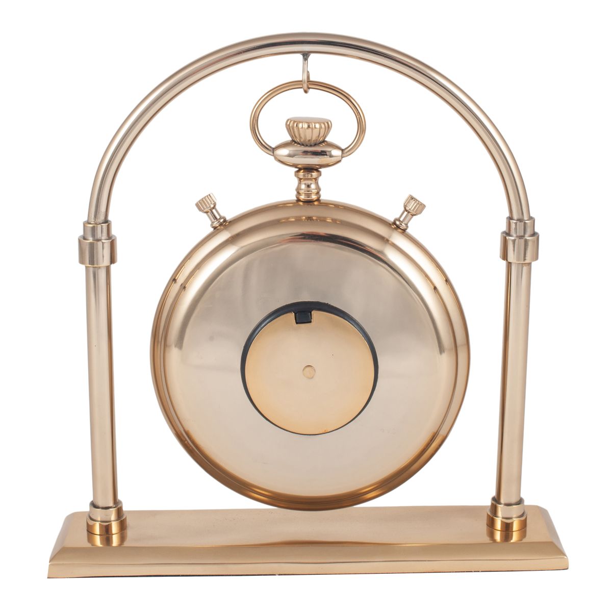 Silver Metal and Glass Carriage Clock