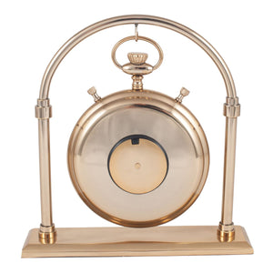 Silver Metal and Glass Carriage Clock