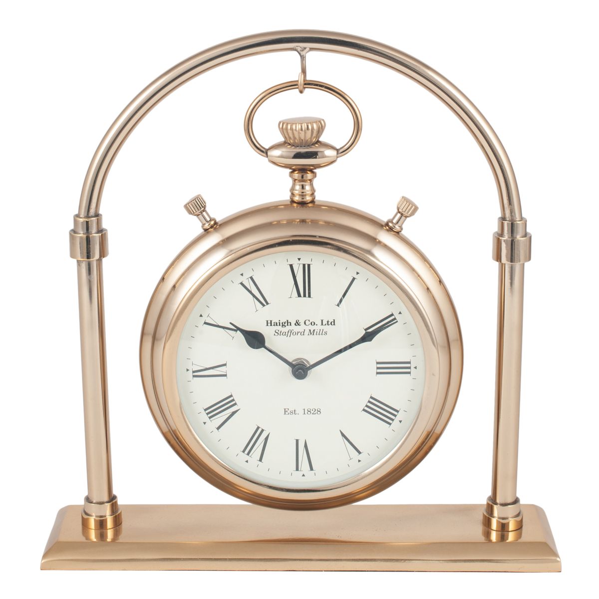 Silver Metal and Glass Carriage Clock