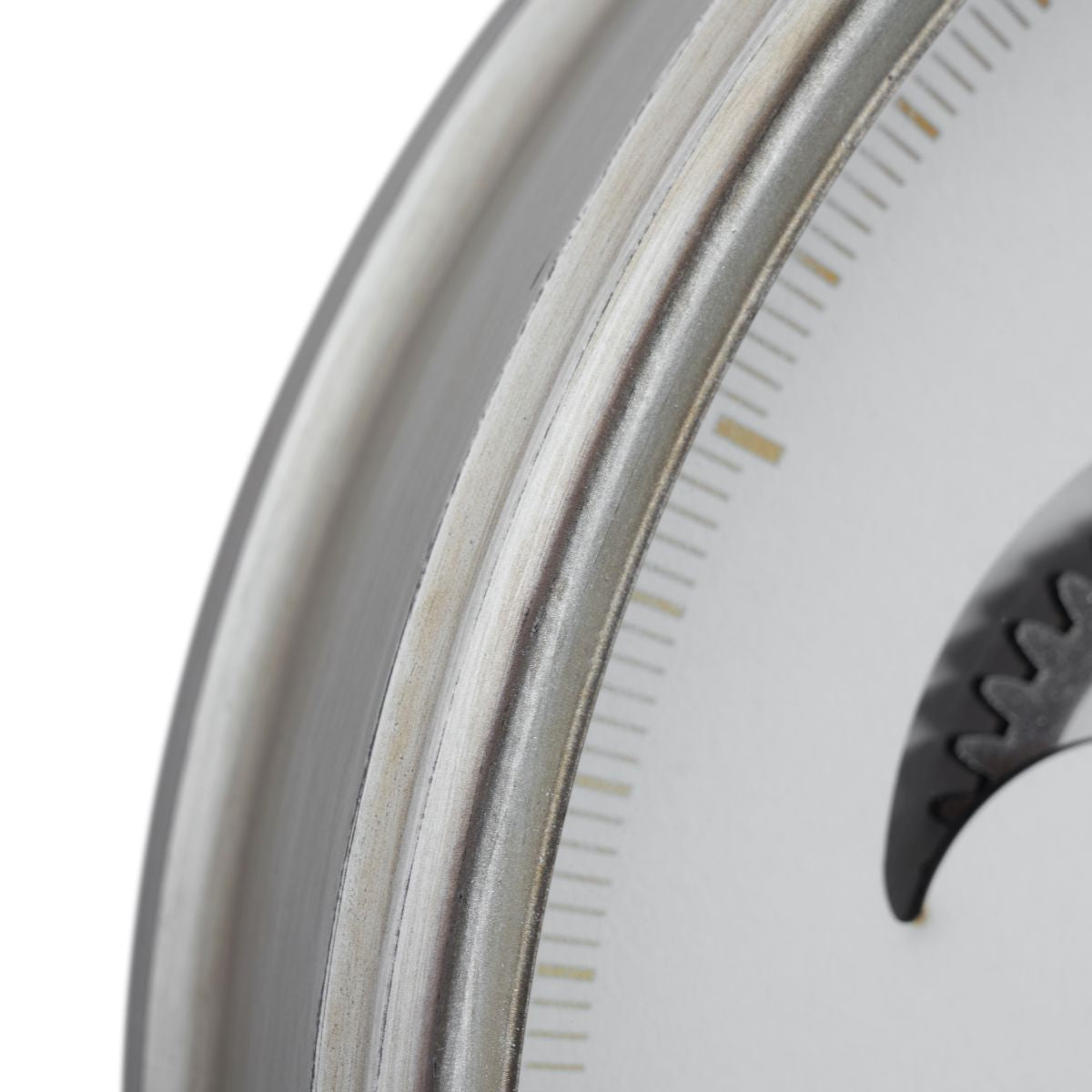 White and Silver Metal Working Cog Wall Clock