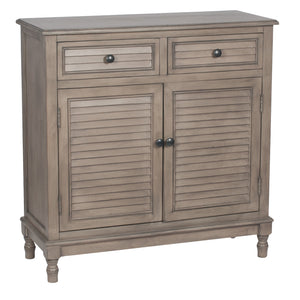 Ashwell Taupe Pine Wood 2 Drawer 2 Door Unit