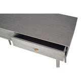 Chaya Dark Grey Pine Wood 2 Drawer Console Table
