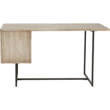 Marca Sand Wash Acacia Wood And Black Metal Desk