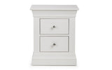 CLERMONT 2 DRAWER BEDSIDE - SURF WHITE