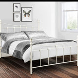 REBECCA BED 135CM STONE WHITE