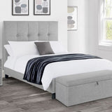 Sorrento High Headboard Bed 150cm (King) - Light Grey